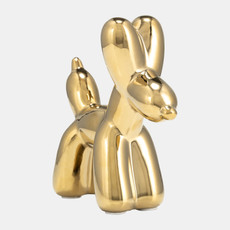 17908-01#7"l Balloon Dog Animal, Gold