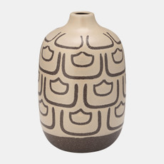 17145-01#Cer, 10"h Decoractive Vase, Irish Cream
