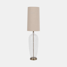 51241#Glass 50" Bottle Table Lamp, Clear