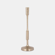 16976-05#Metal, 16"h Taper Candle Holder, Champagne