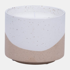 80208#5" 15oz Wave Citro Candle, Ivory