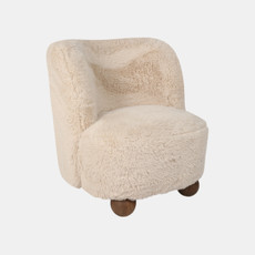 18100-02#Ball-foot Accent Chair, Ivory