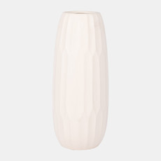 14651-09#Ceramic 14" Vase , Creme