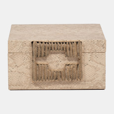 Sagebrook Home Caja decorativa de mármol de 7 x 5 pulgadas con tapa, color  blanco con acento de abeja, caja de recuerdo para joyas u otro