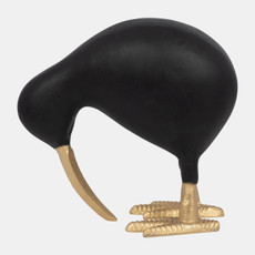 18296-02#Metal, 8" Kiwi Mom, Black/gold