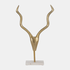 18298#Metal, 18" Impala On Base, Gold