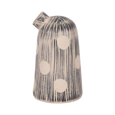 18243#11" Striped Polka Dot Vase, Blue/ivory