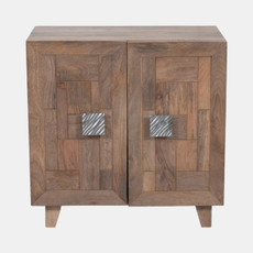 18369#30" 2 Door Coffer Front Cabinet, Light Wash,k/d