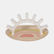 18413#Cer, 6" Sunshine Trinket Tray, Multi