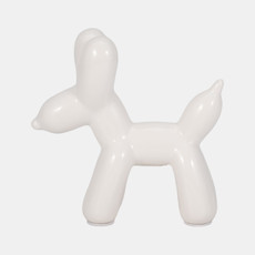 17908-03#7"l Balloon Dog Animal, White