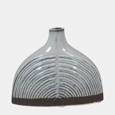 18475-01#Cer, 6" Half Dome Arch Vase, Blue