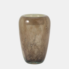 18552-01#Glass, 8" 2-tone Vase, Nude