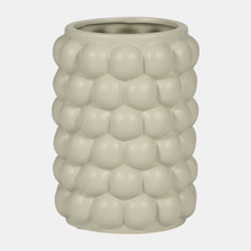18635-03#Cer, 7" Bubble Vase, Cucumber