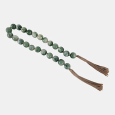 18706-01#Resin, 36 X 1 Bead Garland, Green