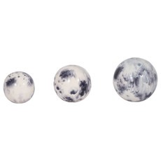18754-03#Metal, S/3 4/5/6" Galaxy Orbs, White