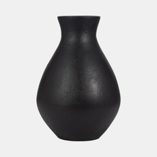 18760-02#Terracotta, 18" Organic Vase, Black