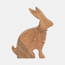 18826#Mango Wood, 10" Rabbit, Brown