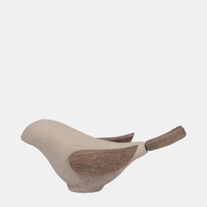 18894-01#Ecomix, 10" Bird Deco, Ivory