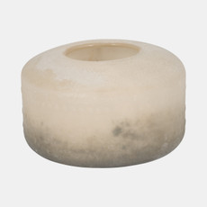 19060#Glass 8" Textured 2-tone Vase, 