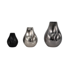 EV19179#S/3 5/8/10" Jemmi Metal Cast Vases, Multi