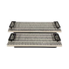 EV19280#S/2 18/22" Gobiel Black & White Resin Trays