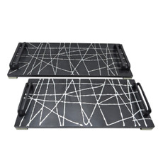 EV19287#S/2 18/22" Pratt Black Resin Trays