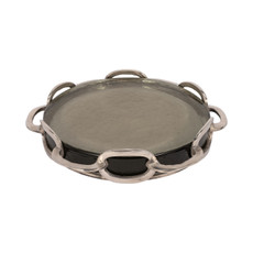 EV19335-02#16" Palmas Large Silver Link Tray