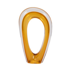 EV19355-02#12" Zuri Cut-out Amber Art Glass