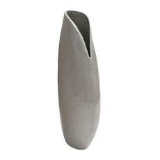 EV19359-01#13" Cohen Ivory Shell Shaped Metal Vase