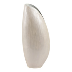 EV19359-01#13" Cohen Ivory Shell Shaped Metal Vase