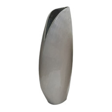 EV19359-02#16" Cohen Ivory Shell Shaped Metal Vase