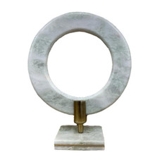 EV19413#14" Salina Marble Ring Statuary, White