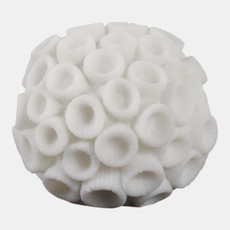 19615-01#6" Round Coral Orb, Ivory