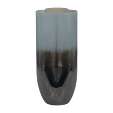 EV19431-02#14" Lyna Large Blue Glass Vase