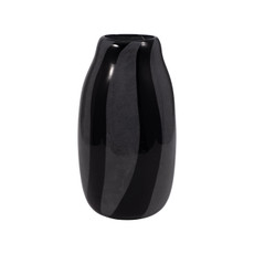 EV19436-01#10" Cahan Small Black Striped Vase