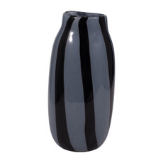 EV19436-03#12" Cahan Medium Black Striped Vase