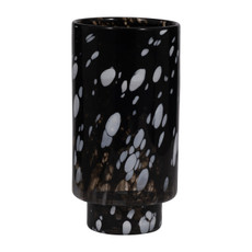 EV19437-03#13" Hennie Large Black & White Glass Vase