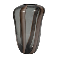 EV19445-03#13" Bayle Large Brown Striped Glass Vase