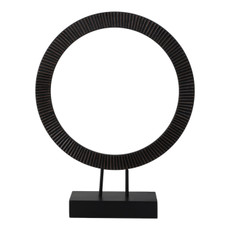 EV19576-01#23" Volta Small Black Wood Ring Statuary