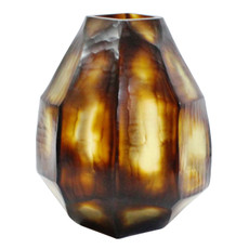 EV19638#10" Tioga Small Brown Glass Vase