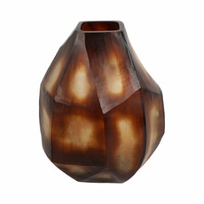 EV19638#10" Tioga Small Brown Glass Vase