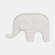 19821-01#9" Big Ear Elephant, White