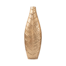 EV19826-01#24" Craighton Small  Metal Leaf Vase, Gold