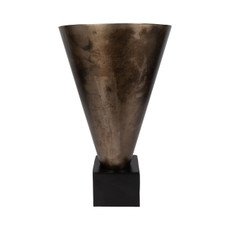 EV19881-02#19" Cassendra Large Metal Vase, Gold
