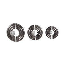 EV20060-01#S/3 Leza 12/15/18" Silver Ring Wall Decor