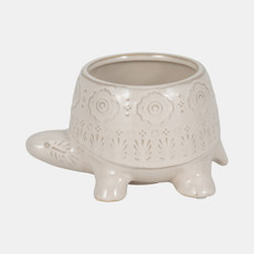 20113-01#7" Turtle Planter, White