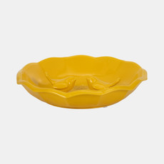 20115-01#11" Flower Bird Bath, Yellow
