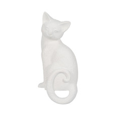 20181-02#9" Kitty With Hanging Tail, White