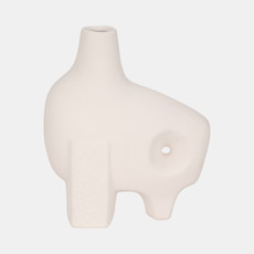 20227-01#9" Funky Abstract Rough Textured Object, White