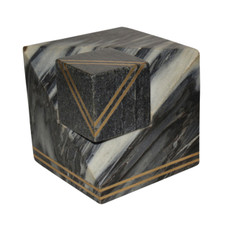 EV19403-01#6" Waipo Gray Marble Cube